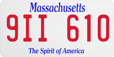 MA license plate 9II610