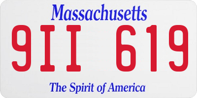 MA license plate 9II619