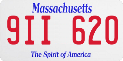 MA license plate 9II620