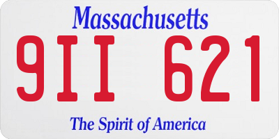 MA license plate 9II621