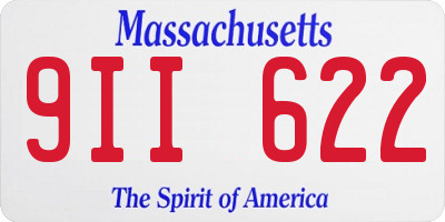 MA license plate 9II622