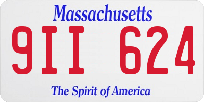 MA license plate 9II624