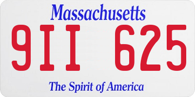 MA license plate 9II625