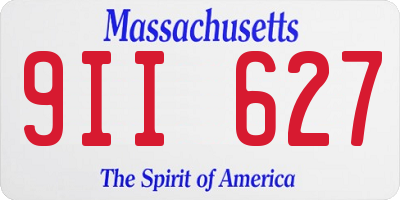 MA license plate 9II627