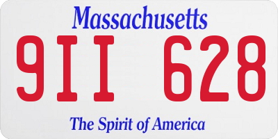 MA license plate 9II628