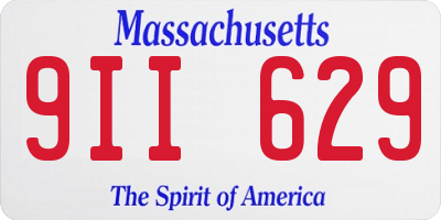 MA license plate 9II629