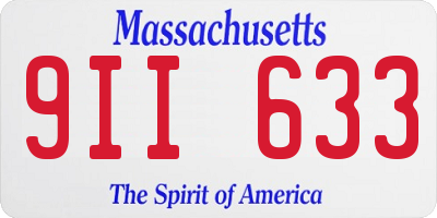 MA license plate 9II633