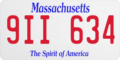 MA license plate 9II634