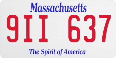 MA license plate 9II637