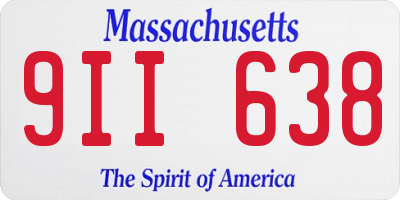 MA license plate 9II638