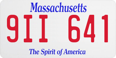 MA license plate 9II641