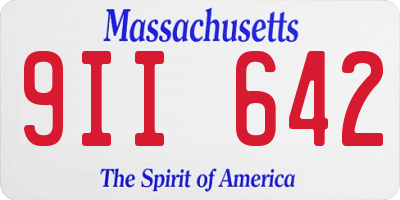 MA license plate 9II642