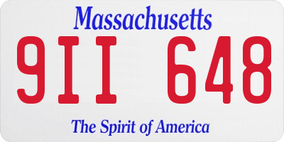 MA license plate 9II648