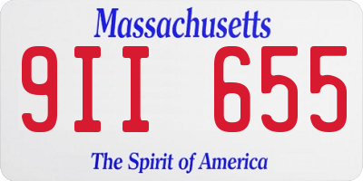 MA license plate 9II655