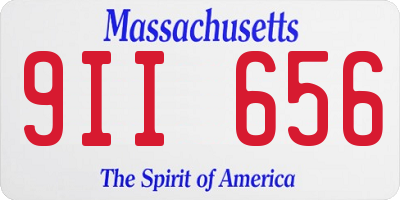 MA license plate 9II656