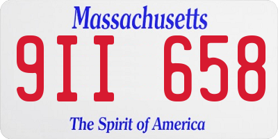MA license plate 9II658
