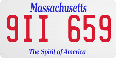 MA license plate 9II659