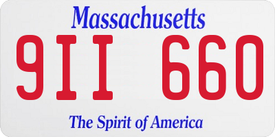 MA license plate 9II660