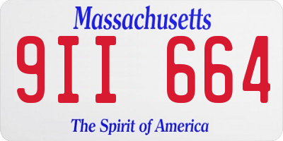 MA license plate 9II664