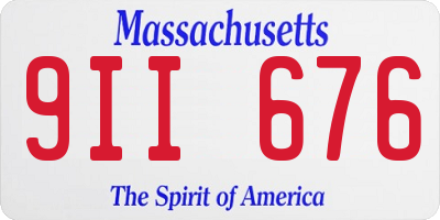 MA license plate 9II676