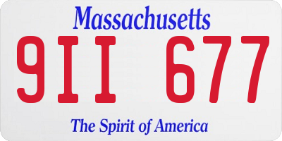 MA license plate 9II677