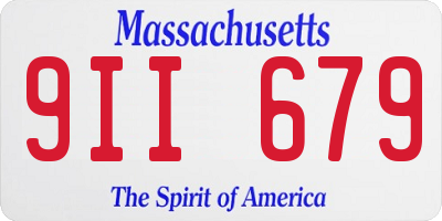 MA license plate 9II679