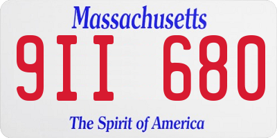 MA license plate 9II680