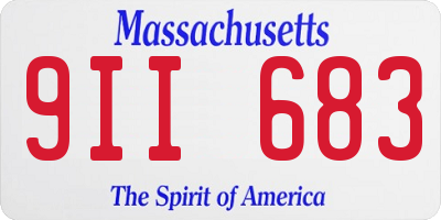 MA license plate 9II683