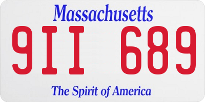 MA license plate 9II689