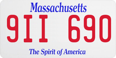 MA license plate 9II690