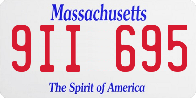 MA license plate 9II695
