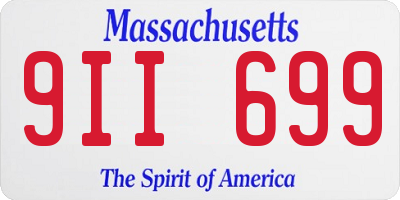 MA license plate 9II699