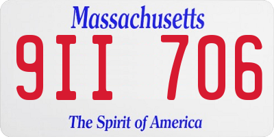 MA license plate 9II706