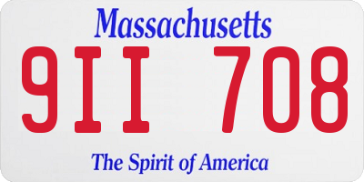 MA license plate 9II708