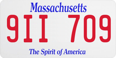 MA license plate 9II709