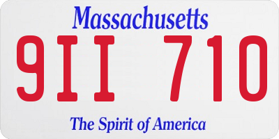 MA license plate 9II710