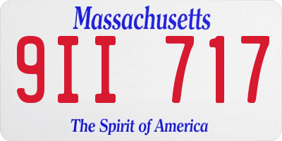 MA license plate 9II717