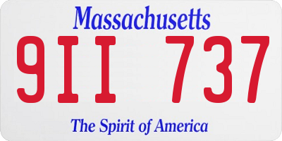 MA license plate 9II737