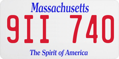 MA license plate 9II740