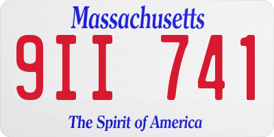 MA license plate 9II741