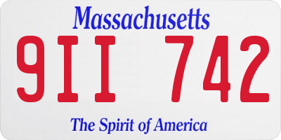 MA license plate 9II742