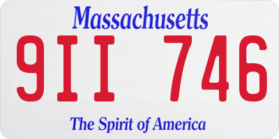 MA license plate 9II746