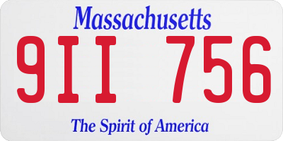 MA license plate 9II756