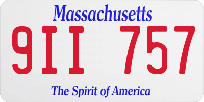 MA license plate 9II757