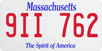 MA license plate 9II762