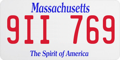 MA license plate 9II769