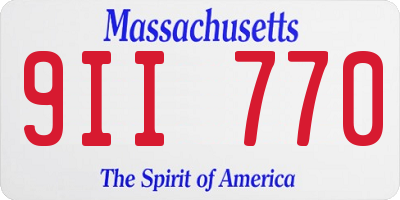 MA license plate 9II770