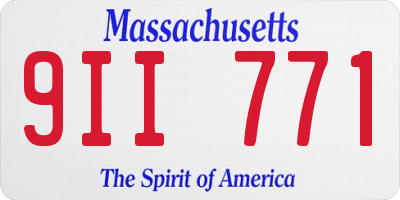MA license plate 9II771