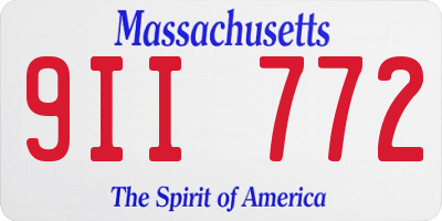 MA license plate 9II772