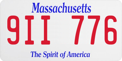 MA license plate 9II776